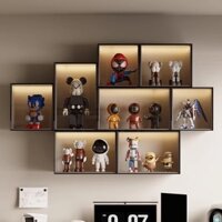 Kệ Phòng Khách Bằng Kính Mỏng Nhỏ Treo Tường Tủ Trưng Bày Bằng Tay Lego Tủ Treo Nhà Bếp