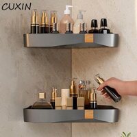 Kệ Phòng Tắm CUXIN, Giá Để Đồ Góc Treo Tường Bằng Nhựa, Kệ Tắm Dung Tích Lớn Thực Tế Không Đục Lỗ Nhà Bếp