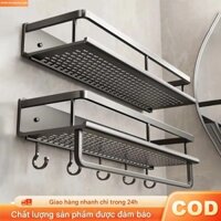 Kệ Phòng Tắm Góc Tắm Nhôm Treo Tường Dầu Gội Giá Để Đồ Không Khoan Nhà Bếp Phòng Tắm Phụ Kiện