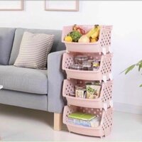 KỆ RỔ NHỰA 4 TẦNG SIÊU CHẮC CHẮN ĐỰNG ĐỒ DÙNG NHÀ BẾP, ĐỒ CHƠI - DỄ THÁO LẮP , DỄ LAU CHÙI - SẮP XẾP KHÔNG GIAN SỐNG