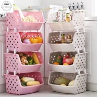 KỆ RỔ NHỰA 4 TẦNG SIÊU CHẮC CHẮN ĐỰNG ĐỒ DÙNG NHÀ BẾP, ĐỒ CHƠI - DỄ THÁO LẮP , DỄ LAU CHÙI - SẮP XẾP KHÔNG GIAN SỐNG