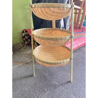 kệ rổ tre 3 tầng