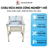 Kệ Rửa Chén inox Có Chân 1 Hố  Hidavico, Bồn Rửa Chén Công Nghiệp Đứng Bằng Inox 304 Dùng Cho Nhà Hàng Quán Ăn Khách Sạn