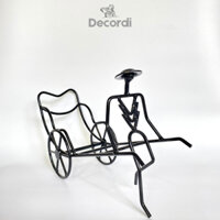 Kệ Rượu DECORDI kiểu dáng Xích Lô, Xe Kéo
