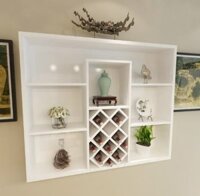 Kệ rượu gỗ đẹp rộng 1.2m TRG18