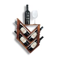 Kệ Rượu Treo Tường Mini - Phong Cách Vintage Giả Cổ - KR07 Quà Tết 2024/Quà Biếu Sếp/Quà Biếu Bố Vợ/Quà Tặng Tân Gia
