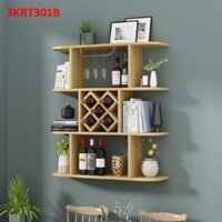 Kệ rượu treo tường trang trí bằng gỗ KRT301B - VĐ Smart Furrniture NỘI THẤT LẮP RÁP VIENDONGADV