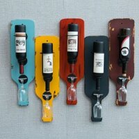 Kệ Rượu Vang Đỏ Bằng Gỗ Rắn Nghệ Thuật Cổ Điển Treo Tường Gia Dụng Treo Ly Rượu Treo Ngược Kệ Trưng Bàywine rack