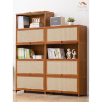 Kệ Sách 3, 4, 5 Tầng Bằng Gỗ Tre Đa Năng, Tủ Sách Nhiều Ngăn Để Sách Vở Truyện Tranh Tài Liệu
