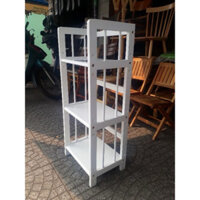 Kệ sách 3 tầng 40 màu trắng, Kệ sách trắng, kệ sách gỗ cao su
