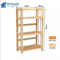 Kệ sách 3 tầng gỗ cao su ngang 50 cm đa năng - hàng lắp ráp - Ori House