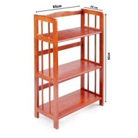 Kệ Sách 3 Tầng Rộng 60cm Gỗ Tự Nhiên 100- Nâu