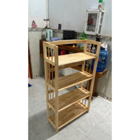 kệ sách 4 Tầng gỗ cao su màu tự nhiên ( ảnh thật )