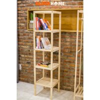 KỆ SÁCH 4 TẦNG GỖ THÔNG, KỆ DECOR PHÒNG