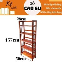 Kệ sách 5 tầng rộng 50cm bằng gỗ (Vàng cánh gián)