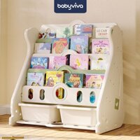 Kệ sách cho bé babyviva bằng nhựa kệ sách nhựa cho bé cao cấp
