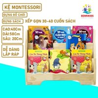 Kệ Sách Cho Bé Bằng Gỗ Montessori Đa Tầng Để Sàn Đựng Sách Vở Kệ Sách Lớp Học Mầm Non Tiểu Học