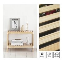 Kệ Sách Đa Năng 2 Tầng Gỗ Thông Mỹ 60x25x45CM, Kệ Để Đồ Đầu Giường, Kệ Gỗ Decor Tổ Ong Đầu Giường