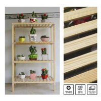 Kệ Sách Đa Năng 4 Tầng Gỗ Thông Mỹ 60x25x105CM, Kệ Để Đồ Đầu Giường, Kệ Gỗ Decor Tổ Ong, Kệ Đựng Đồ