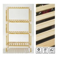 Kệ Sách Đa Năng 4 Tầng Gỗ Thông Mỹ 60x25x105CM, Kệ Để Đồ Đầu Giường, Kệ Gỗ Decor Tổ Ong, Kệ Lắp Ghép