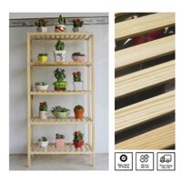 Kệ Sách Đa Năng 5 Tầng Gỗ Thông Mỹ 60x25x135CM, Kệ Để Đồ Đầu Giường, Kệ Gỗ Decor Tổ Ong, Kệ Đựng Đồ