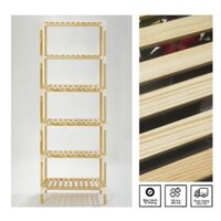 Kệ Sách Đa Năng 6 Tầng Gỗ Thông Mỹ 60x25x165CM, Kệ Để Đồ Đầu Giường, Kệ Gỗ Decor Tổ Ong, Kệ Lắp Ghép