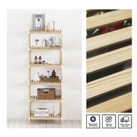 Kệ Sách Đa Năng 6 Tầng Gỗ Thông Mỹ 60x25x165CM, Kệ Để Đồ Đầu Giường, Kệ Gỗ Decor Tổ Ong Đầu Giường
