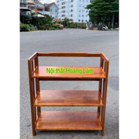 Kệ sách dài 80cm , 3 tầng gỗ cao su tự nhiên ( HOẢ TỐC 1 GIỜ)