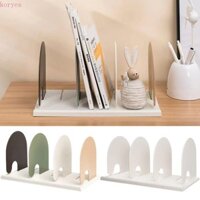 Kệ sách để bàn bằng nhựa KORYES, Giá sách có thể điều chỉnh cạnh mịn chống trượt, Giá đỡ tài liệu đế ổn định có thể tháo rời thực tế tại nhà