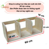 Kệ Sách Để Bàn Gỗ Thông ANPO - Giá Đựng Sách Để Bàn học Bàn làm việc Để Được Nhiều Quyển Sách Rất Bền và chắc