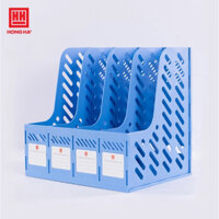 Kệ sách để bàn, khay đựng tài liệu, File nan 4 ngăn Hồng Hà - 6620