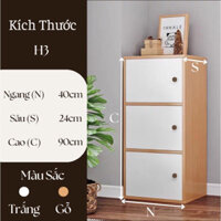 Kệ Sách Để Sàn 3 Ngăn 3 Cửa Gỗ MDF