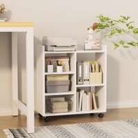 Kệ sách để sàn đa năng thông minh có bánh xe, kệ gỗ đa tầng decor phòng thương hiệu IGA - GP173