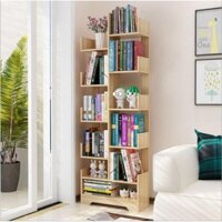 Kệ sách để sàn IGA hiện đại hình cây đa tầng decor phòng thông minh kiểu Hàn màu Vân Gỗ- GP66