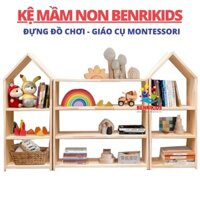 Kệ Sách Đứng Để Sàn Bằng Gỗ Cho Bé Đựng Sách Đựng Đồ Chơi, Kệ Sách Mầm Non Trang Trí Decoer Phòng Lớp Học