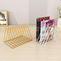 Kệ Sách đựng đồ bằng sắt mỹ thuật Kệ đơn giản đựng tài liệu kim loại Kệ để bàn văn phòng Kệ sách để bàn U1R6