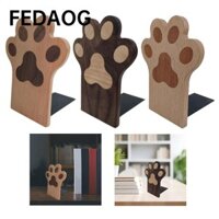 Kệ sách FEDAOG, Kệ sách móng vuốt mèo dễ thương chống trượt, Hộp đựng sách hoạt hình bằng gỗ 2025