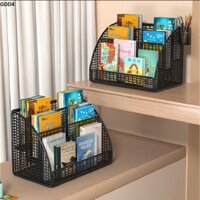Kệ sách giá sách để bàn 3 ngăn cho bé thép phun sơn tĩnh điện không ống bút