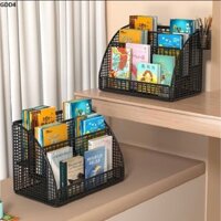 Kệ sách giá sách để bàn 3 ngăn cho bé thép phun sơn tĩnh điện không ống bút