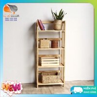 Kệ Sách Gỗ 4 Tầng Rộng 50 cm Gỗ Tự Nhiên Xuất Khẩu