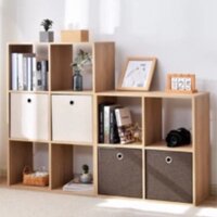 Kệ sách gỗ 4 tầng tổ ong đa năng đa tầng nhiều công dụng màu Vân gỗ