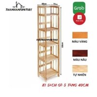 Kệ sách gỗ 5 tầng 40cm