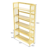 Kệ sách gỗ 5 tầng 90cm