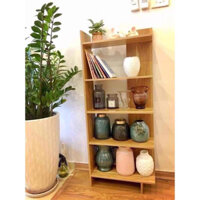 Kệ sách gỗ 5 tầng - Kệ góc tường đa dụng - Kệ gỗ decor - gỗ MDF