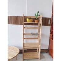 kệ sách gỗ cao su 4 tầng 40cm