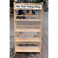 Kệ sách gỗ cao su 65cm 5 tầng gỗ cao su tự nhiên( Hỏa tốc 1H )