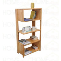 Kê sách gỗ cao su tự nhiên ngăn hộp KSG31