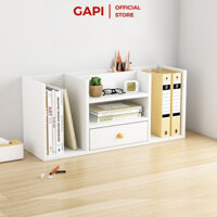 Kệ sách gỗ để bàn đa năng có hộc để đồ thương hiệu GAPI - GP258