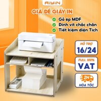Kệ sách gỗ, giá gỡ để văn phòng phẩm, kệ gỗ để góc tường để bàn chất liệu gỗ MDF phong cách hiện đại