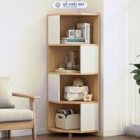 Kệ Sách Gỗ Kệ Để Đồ Đa Năng Góc Tường Ngũ Giác 4 Tầng Thông Minh Trang Trí Nội Thất Hiện Đại
